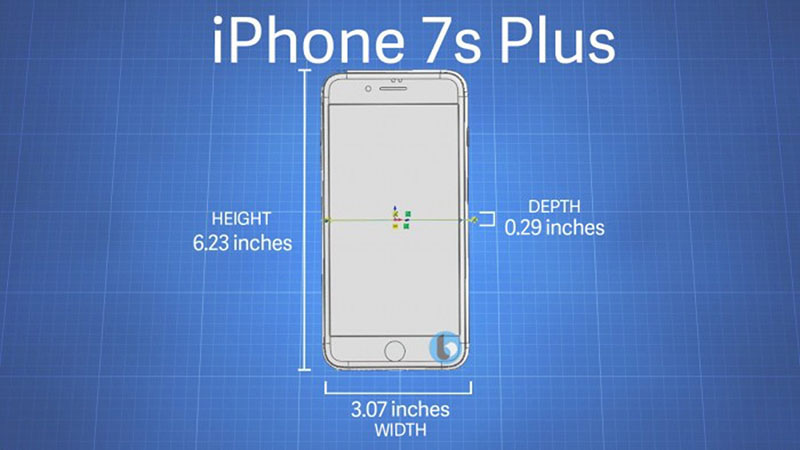 Kích cỡ iPhone 7s Plus